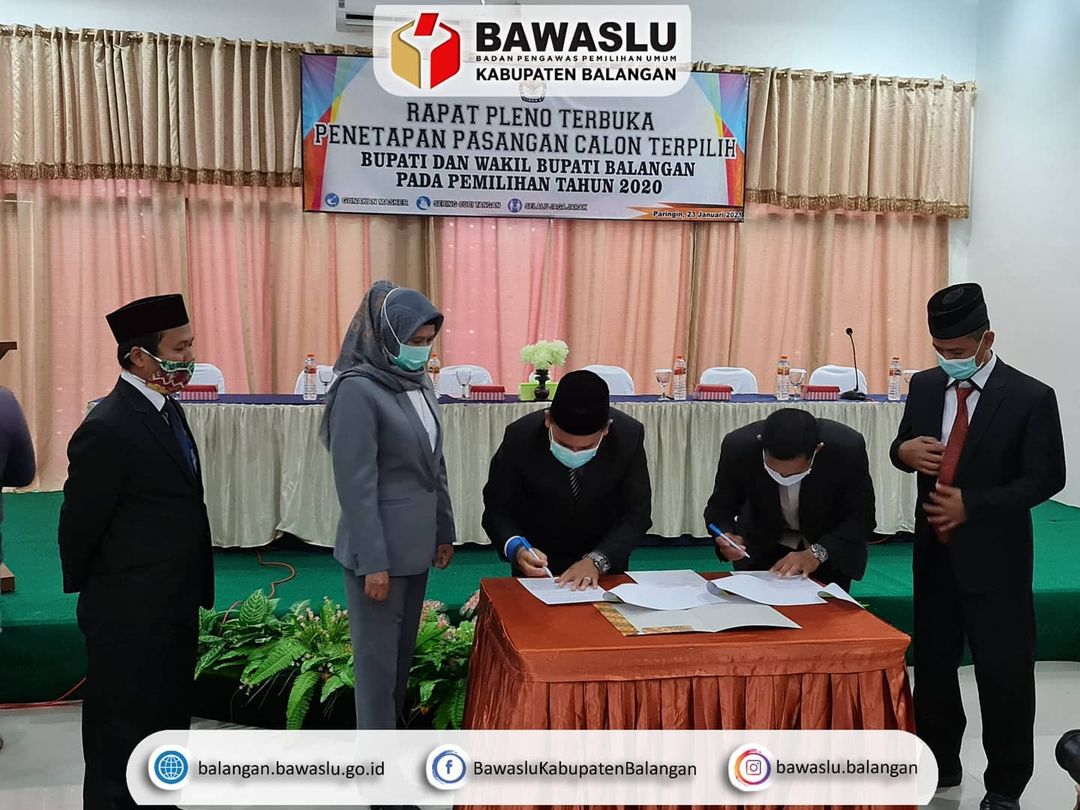 Rapat Pleno Penetapan Pasangan Calon Terpilih Balangan