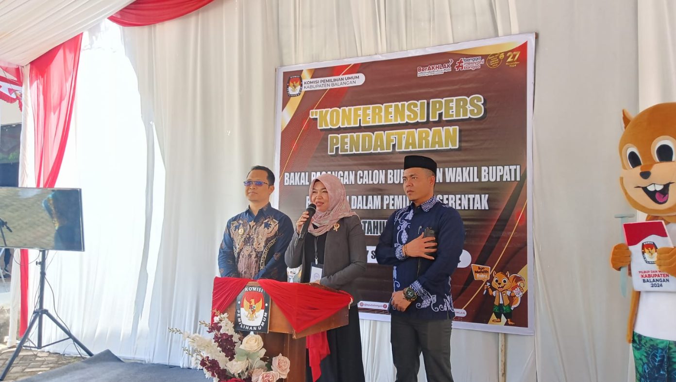 Penyampaian Ketua Bawaslu Kabupaten Balangan pada pendaftaran calon bupati balangan